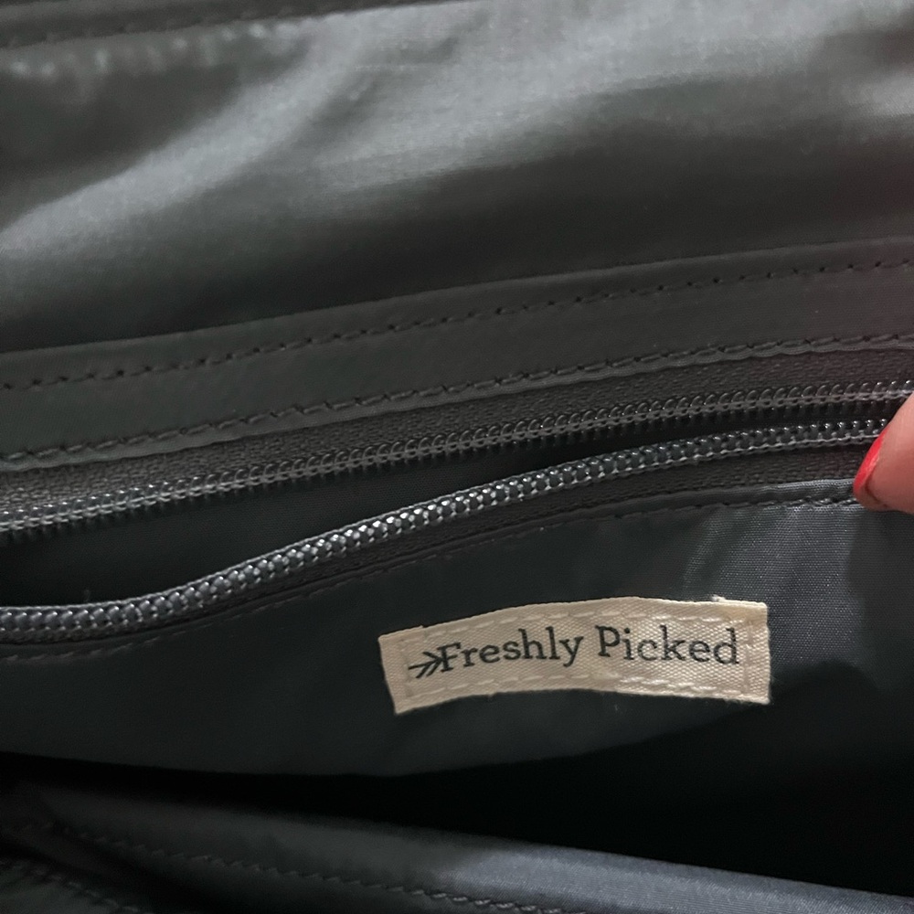 Freshly Picked Black Backpack with Cream Logo Tag - Picture 3 of 8